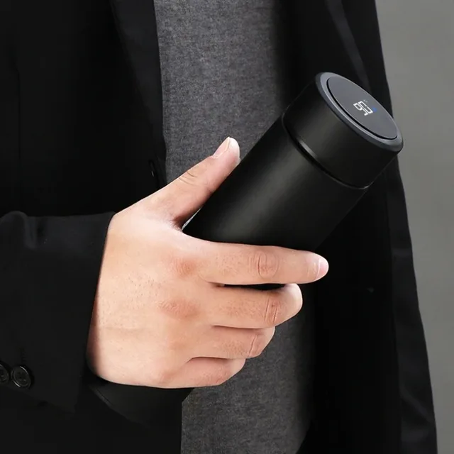 Smart Digital Water Bottle Keeps Cold And Heat Thermal Bottle Stainless Steel Thermos For Baby Children Kids Terms 5