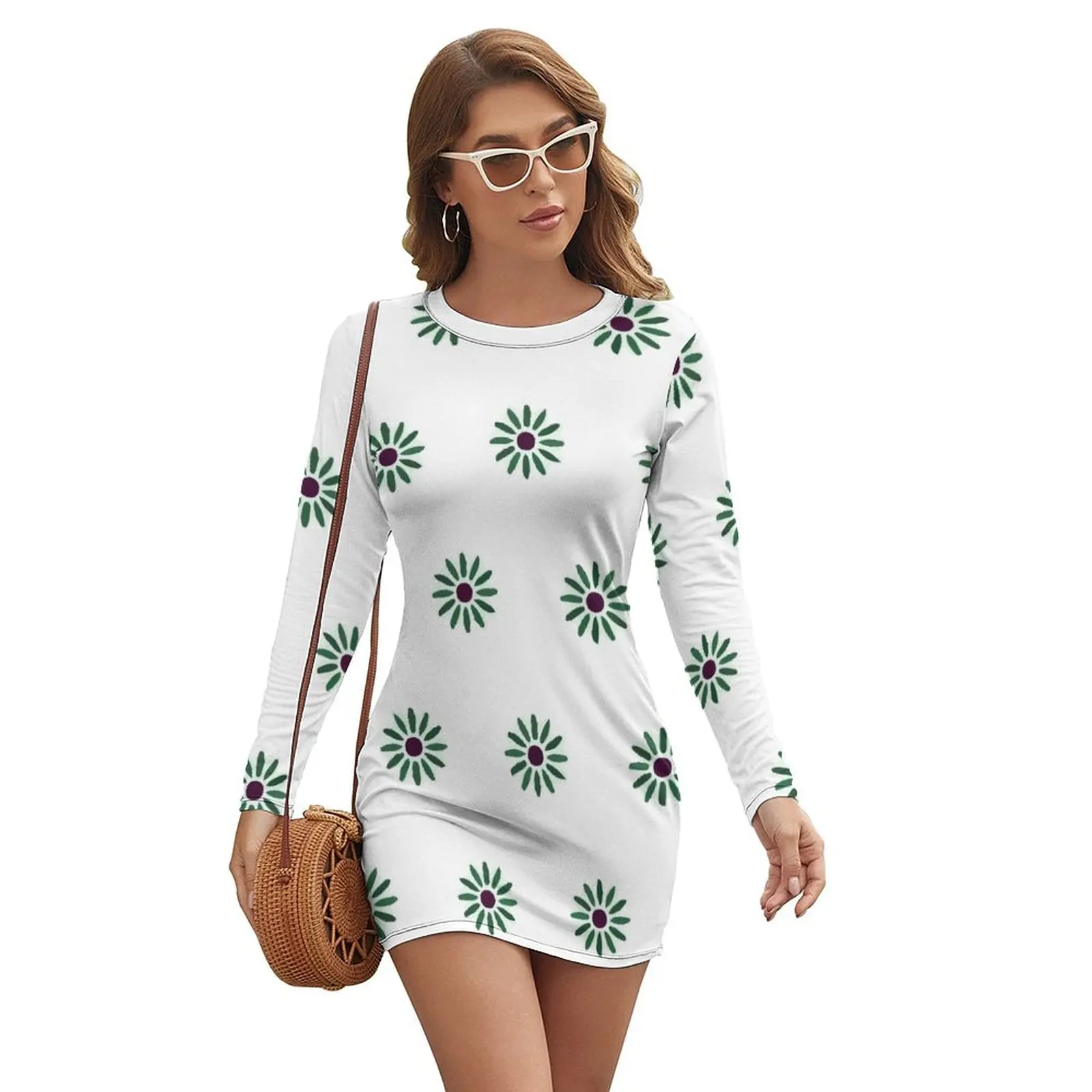 

Mansion Tightrope Girl Pattern Long-sleeved Dress summer dress woman 2024 trendy women evening dress