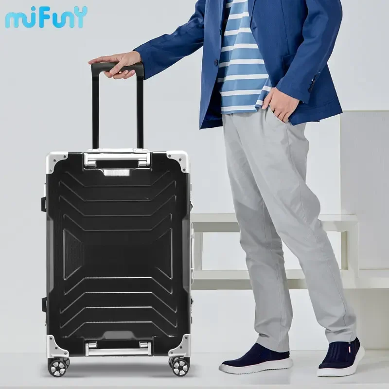 Mifuny 20/24/29inch Men New Aluminum Alloy Frame Rolling Password Luggage Women Trolley Travel Suitcases Universal Wheels Cases