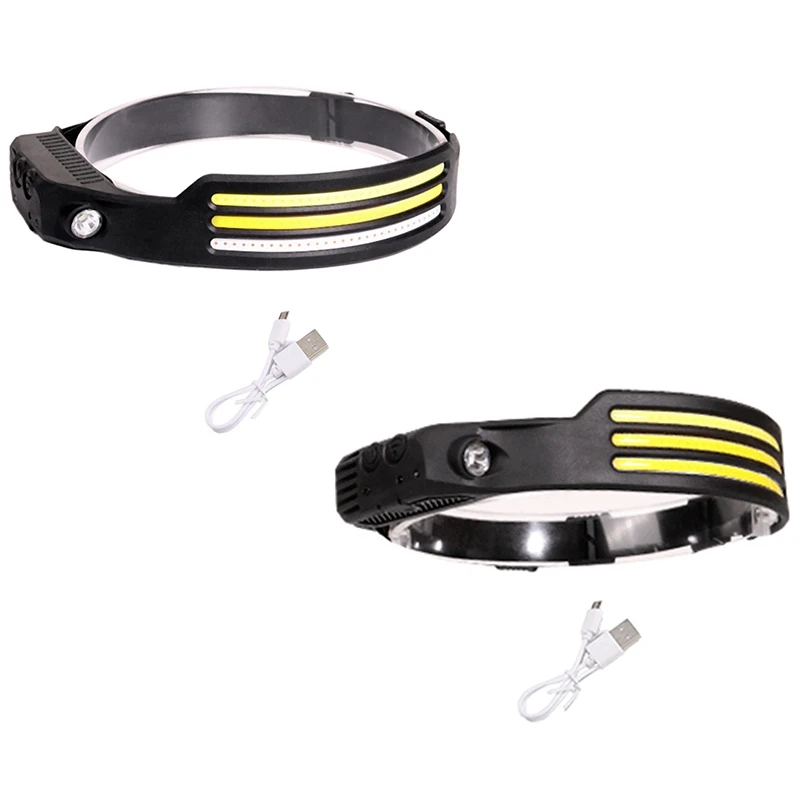 

Индукционная головная лампа, COB головная лампа, фара, фонарик, USB перезаряжаемая головка