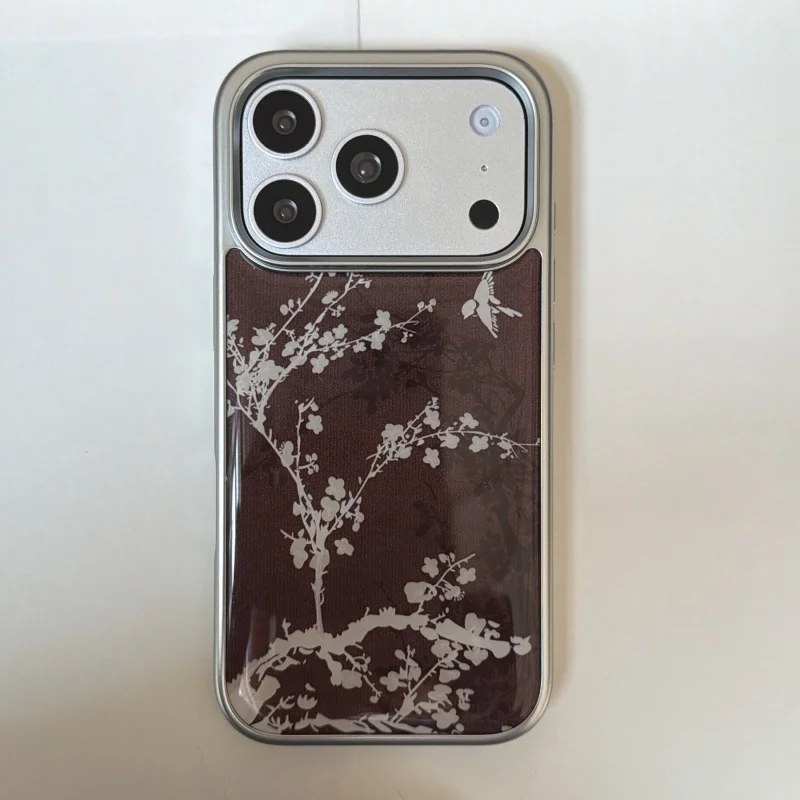 รูปสินค้า เคส iPhone ลายดอกไม้สีขาว นก ป้องกันฝุ่น สวยหรู ดูดี