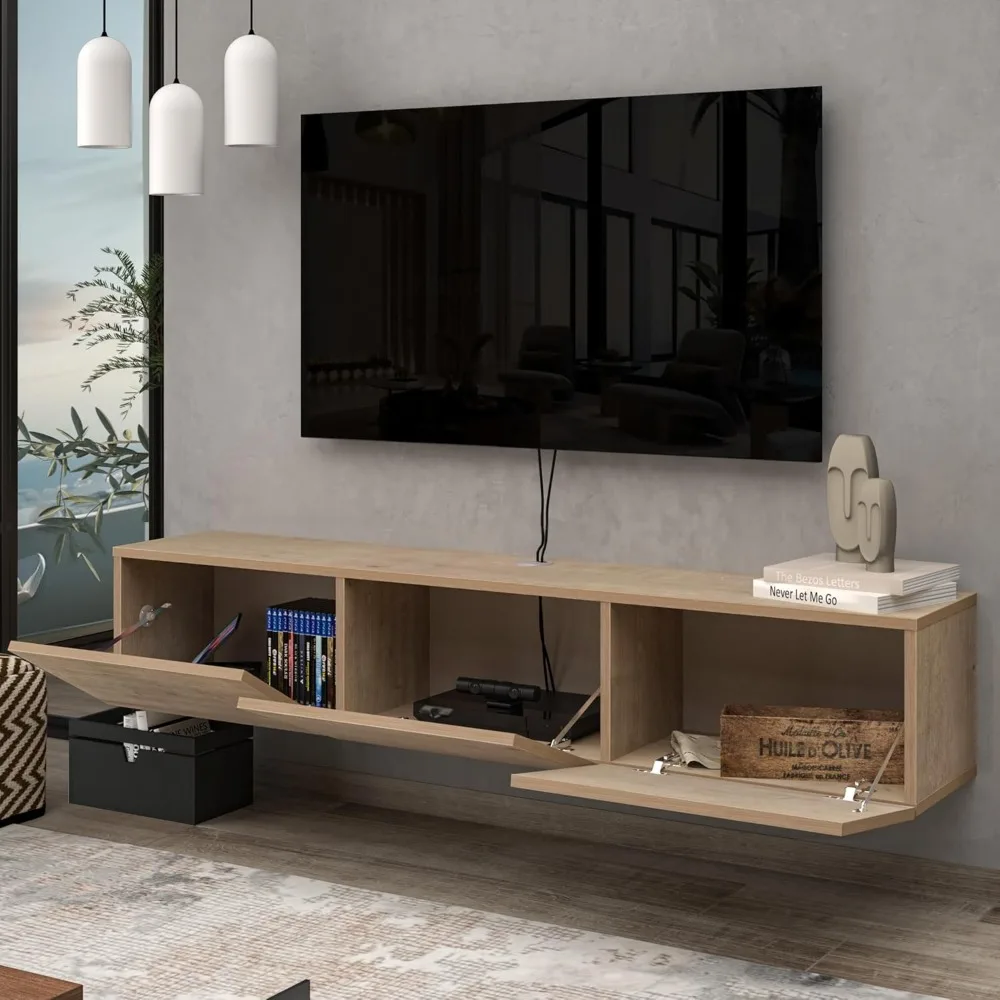 Floating TV Stand, TV Stand up to 75 inch TV, Floating TV Stand Wall Mounted, Floating Entertainment Center 3