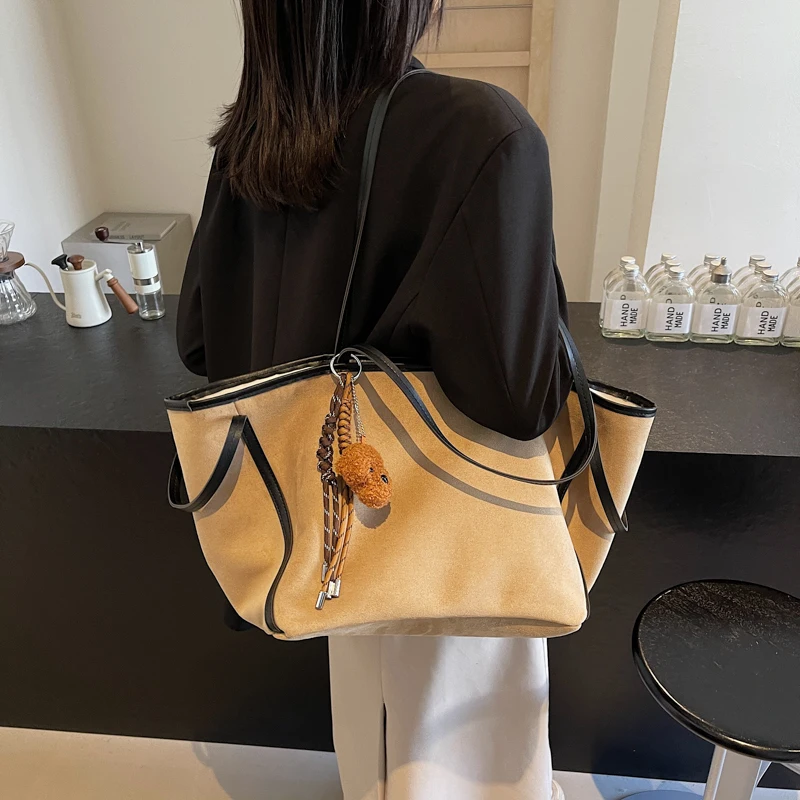 Tote Bags for Women PU Leather Shoulder Bag Female Top Handle Handbags Ladies for Work Travel Shopping Bag Casual Commuter Bag