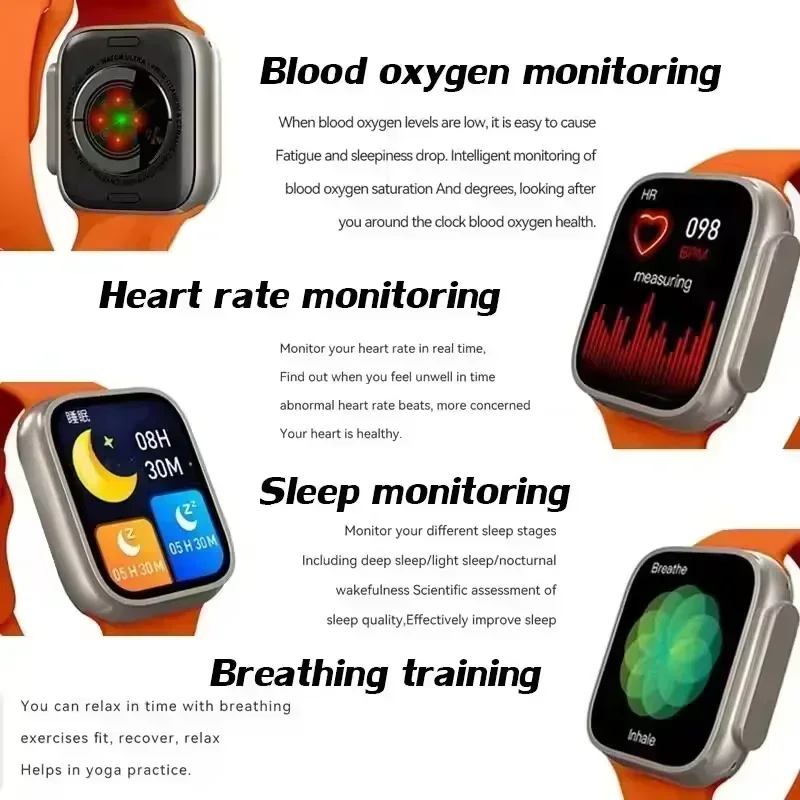 7 in 1 Strap Smart Watch D70 ULTRA3 Sports Watch for Men Women Heart rate Bluetooth Call Music Wireless charging Smart Watch 5