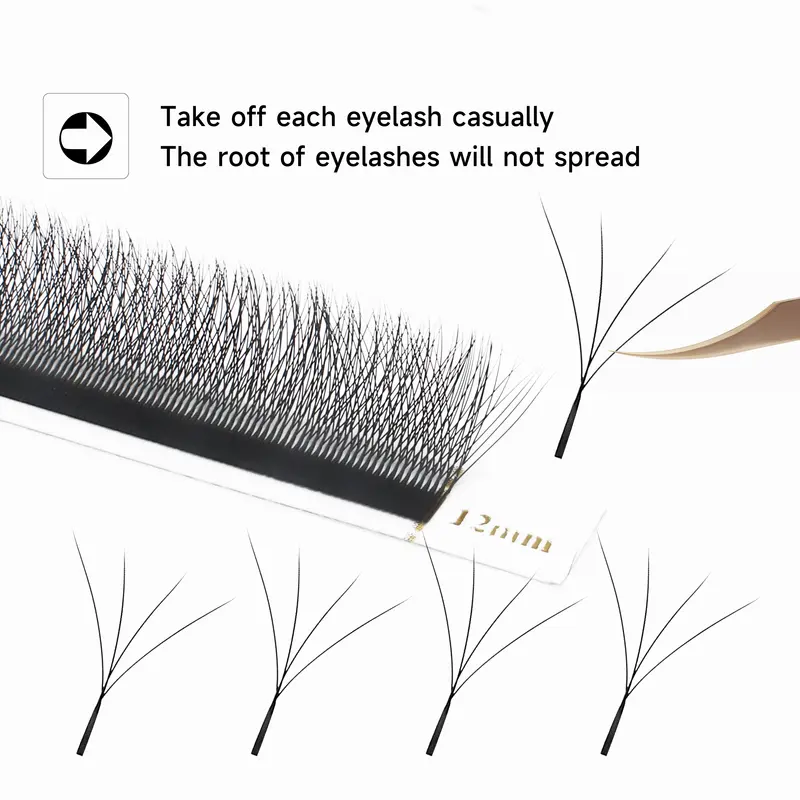 XIUSUZAKI W Shaped Bloom 2D 3D 4D 5D 6D 7D 8D Automatic Flowering Premade Fans Eyelashes Extensions Natural yy Individual Lashes - Image 13