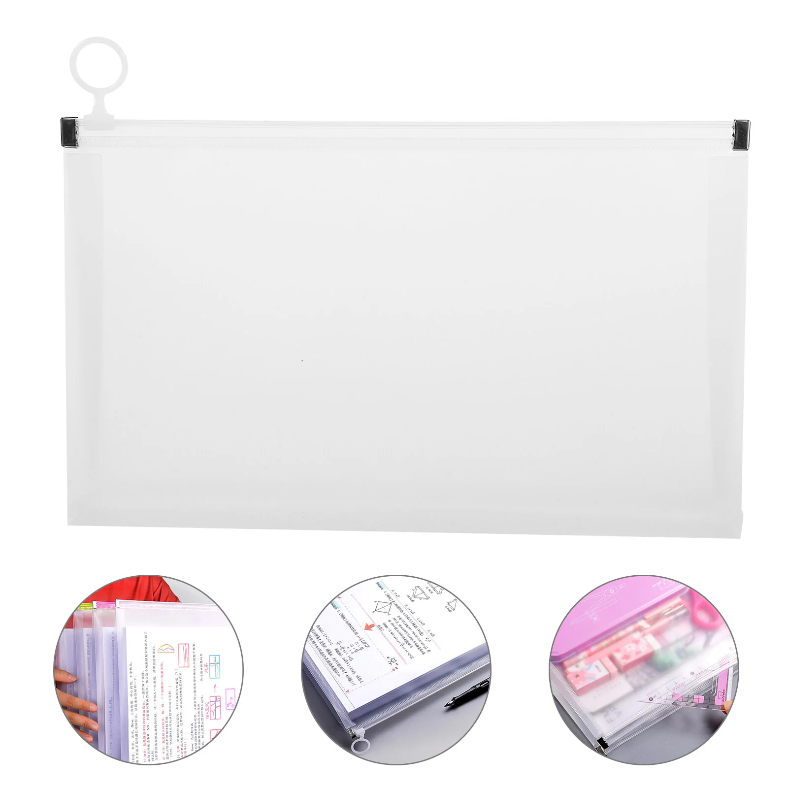 4 Pcs Bill Bag Zipper Receipt for Documents Pouch Billfolds Portable Organizer File Storage