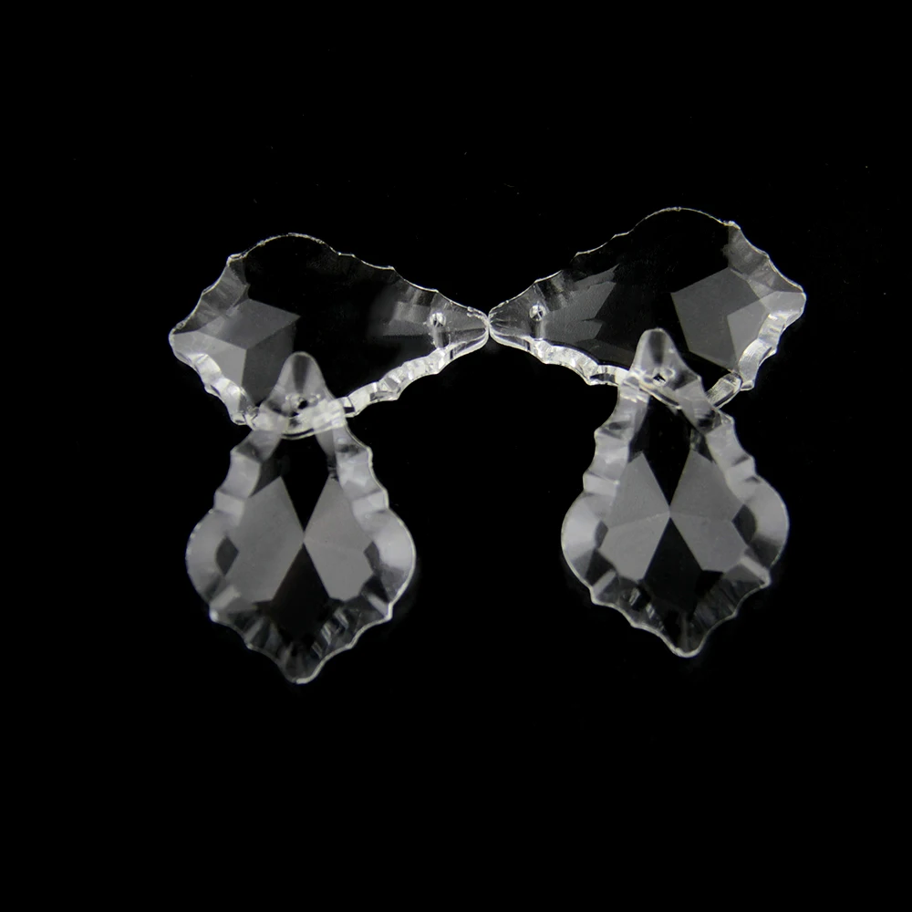 50mm K9 Crystal Clear Maple Leaf Chandelier Pendants Glass Suncatcher Prism Hanging Trimming 1pc for Home Wedding Decoration