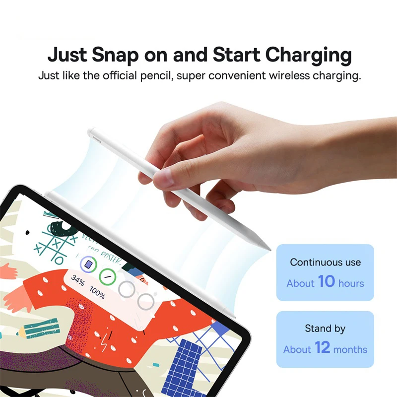 Baseus 2rd Gen iPad Stylus Pen Bluetooth Magnetic Wireless Charging Tilt Sensitive Palm Rejection