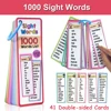 1000 Sight Words List English Educational Flash Cards Vocabulary Building High Frequency Words Teacher Teaching Aids Montessori 1