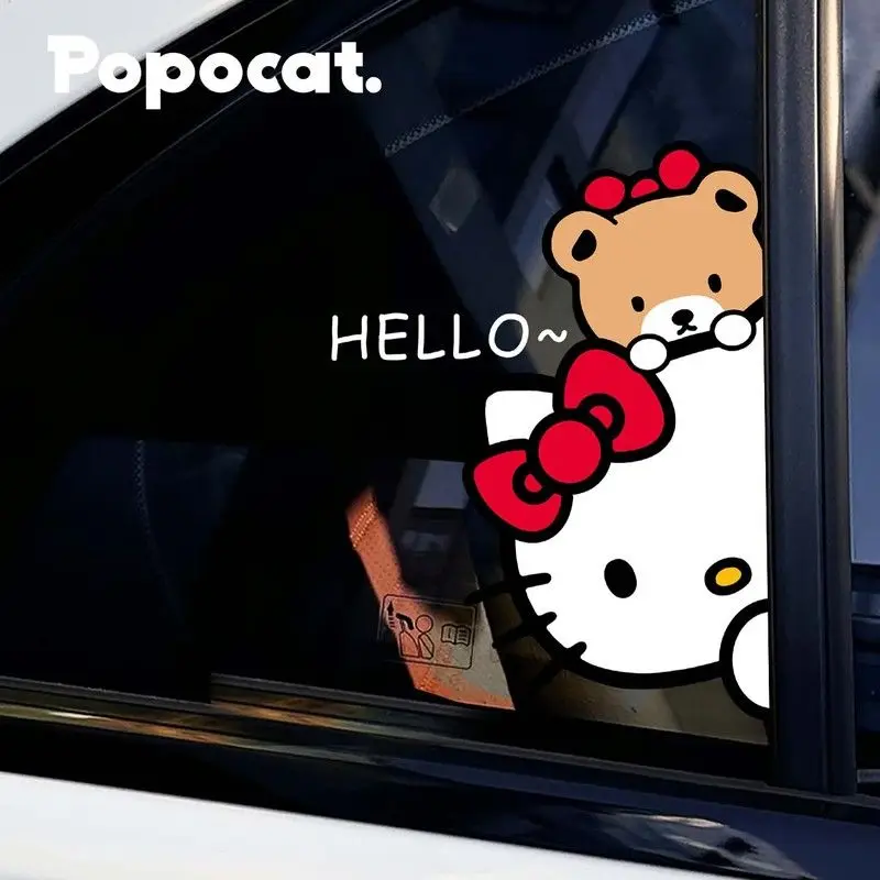 헬로 키티 발톱 자국 자동차 헤드라이트 데칼 자동차 스티커 스트라이프 스크래치 데칼 비닐 (스포츠카용)