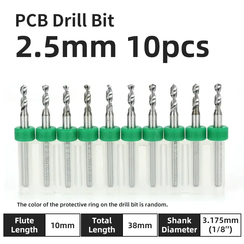 10pcs PCB Drill Bit Set Carbide Micro Drills For Printed Circuit Board 1/8" Fixed Shank Mini CNC Tungsten Steel Bits 0.1-3.175mm image 18