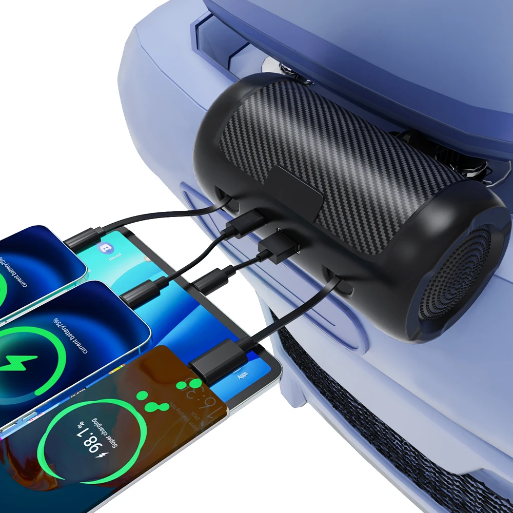 4 in 1 Automatic Retractable Car Headrest Charger Quick 65W Car Accessories Multifunctional Adapter For Notebook For Smartphone