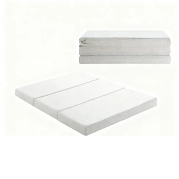 FlexiCore 6-Inch Tri-Fold Memory Foam Mattress - Full Size Foldable Floor Mattress with Storage Bag for Guests