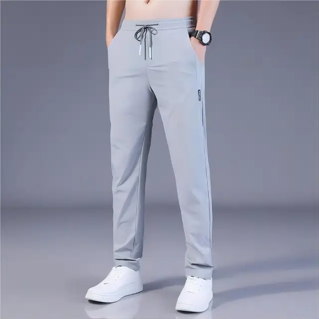 Nouveau 2024 été élastique hommes course Sport pantalon Jogging pantalons de survêtement décontracté en plein air formation gymnase Fitness pantalon surdimensionné M-5XL 3