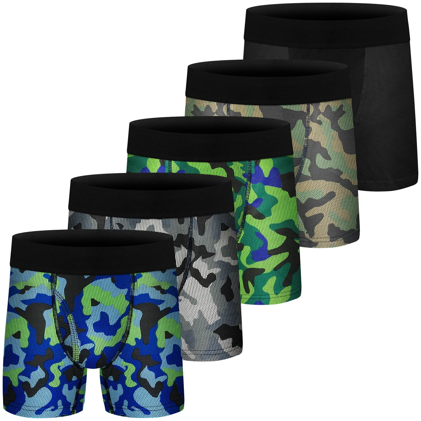5pcsBoysCottonBoxerBriefsUnderwearSportBoxerBriefsforBigBoy