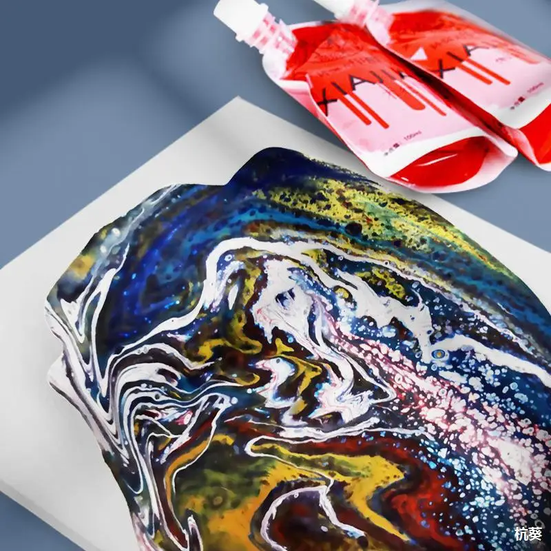 1pcs/300mlxiajiaer Multi-color bag fluid paint diy fluid Bear Creative fluid acrylic paint 5