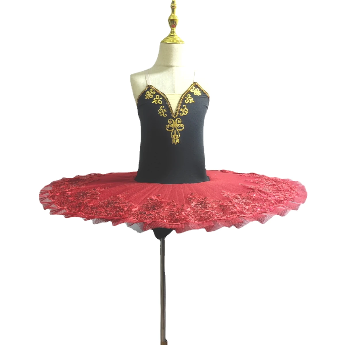 

Red Black Ballet Tutu Skirts for Children's Skirt Belly Dance Costumes Ballet Outfit for Girls Gymnastics Clothes