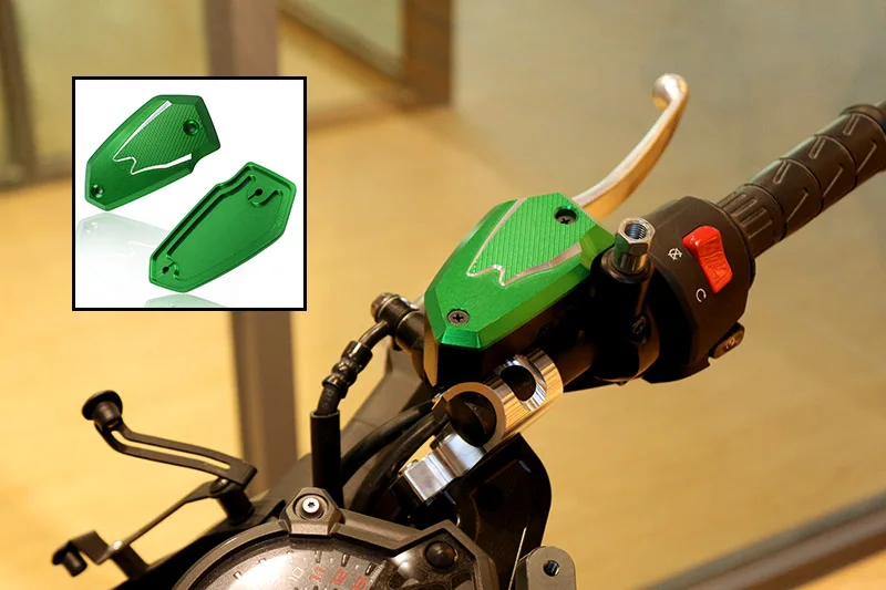 Brake Fluid Cap Cover Motorcycle Brake Fluid Reservoir Cover For Kawasaki Ninja - CNC Aluminum Cap In Multiple Colors Kawasaki Ninja Accessories - Foto 8