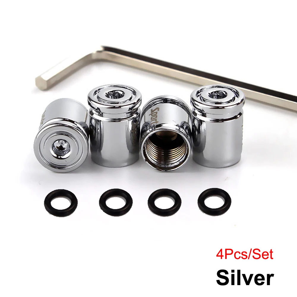 Zinc Alloy Anti-Theft Tire Valve Stem Caps - Durable Sport Edition for Vehicles and Bicycles