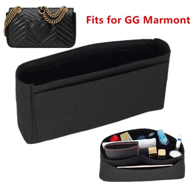 Fits For double G marmont Insert Bags Organizer Makeup GG Handbag Travel Inner Purse Portable Cosmetic base shaper