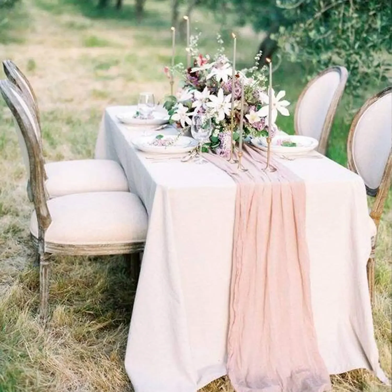 White Table Cloth Waterproof Anti Scratch Polyester Tablecloth Decorative Washable Fabric Table Cover Home Dining Buffet Party 6