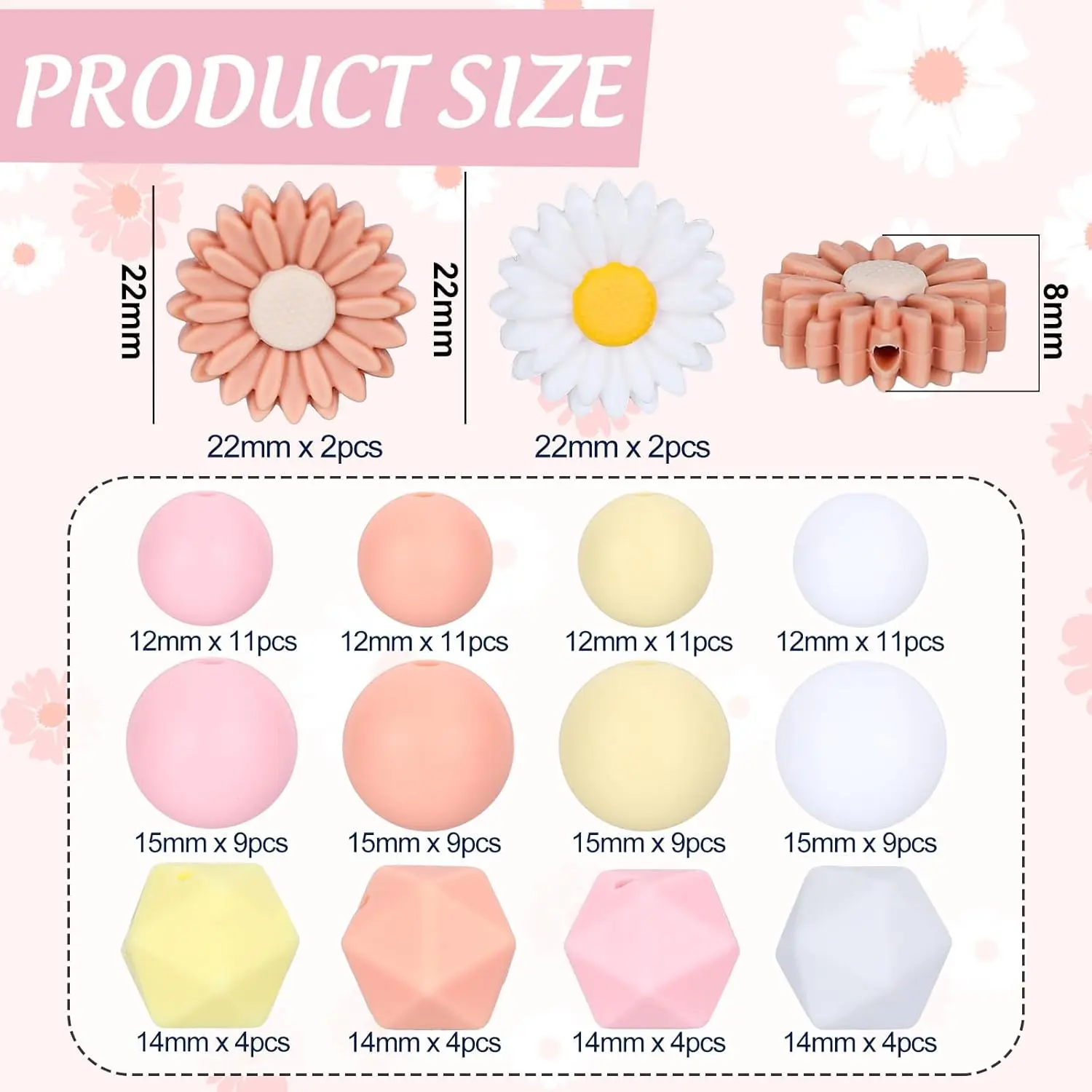 Honeyhandy 100Pcs Silicone Beads Round Rubber Bead 15MM Loose Spacer Beads For Diy Supplies Jewelry Keychain Making Medium Aquamarine 218713