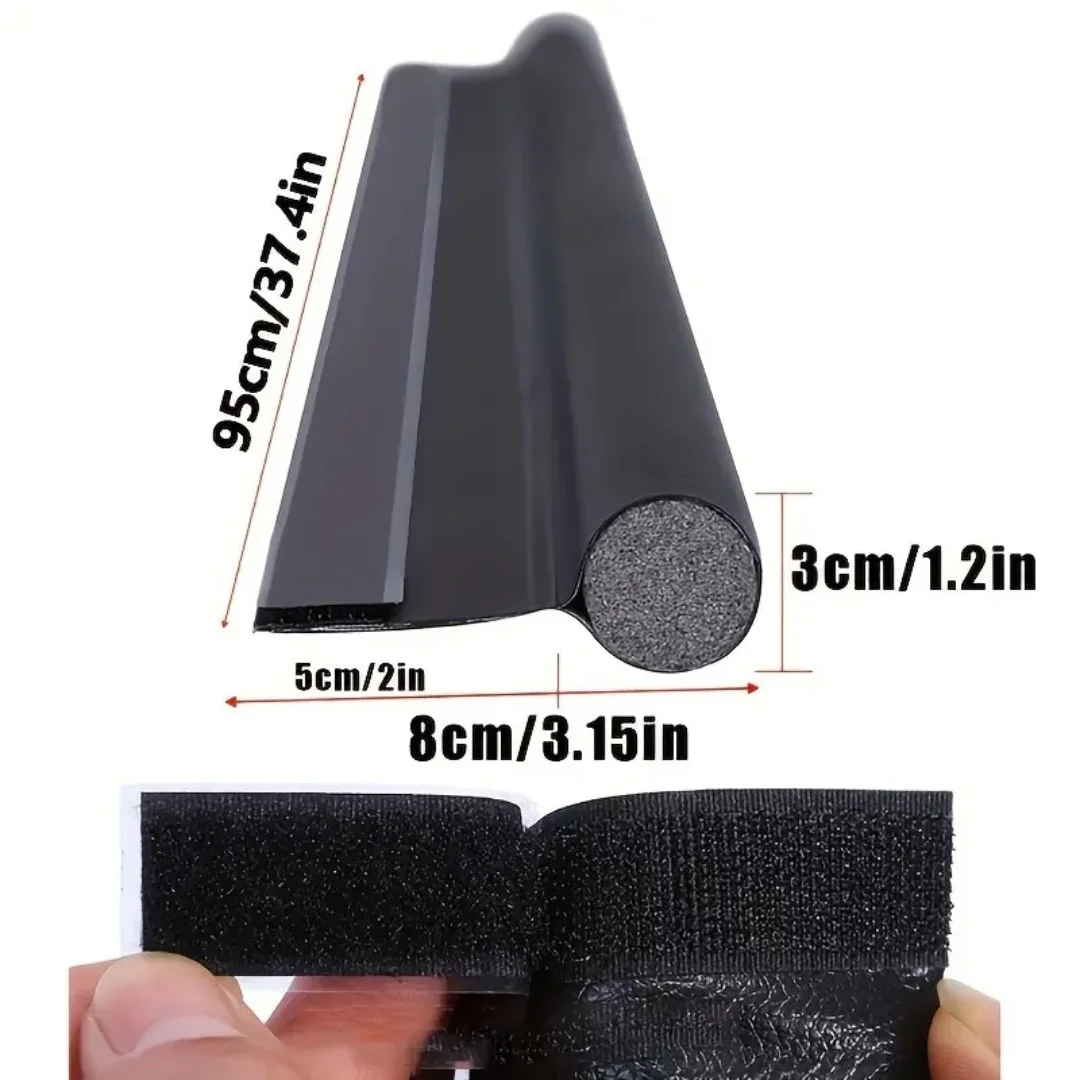 Door Bottom Sealing Strip 1pc Adjustable Weatherstrip Under Door Draft Stopper Anti-cold One Side Foam Blocker