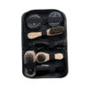 8pcs Shoe Shine Care Kit Black & Transparent Polish Brush Set Home Genuine Leather Shoe Care Set Polish Tool with Bag 1