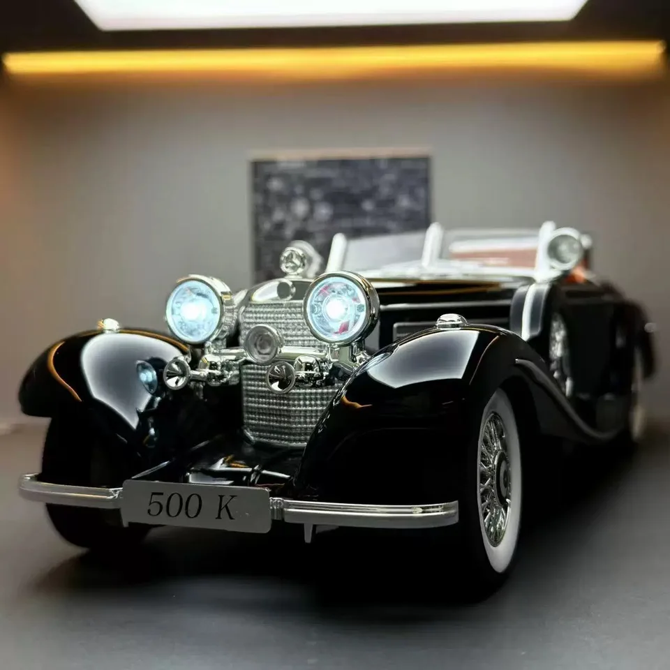 1:18 Mercedes Benz 500K 1936 Alloy Miniature Classic Car Scale Car