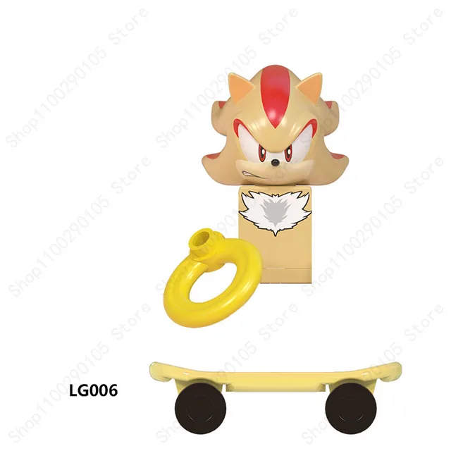 Mini Action Figure Building Block Sonic Teirusu Silver Nakkurusu Shadow Eggman Blaze Storm Knuckles KF6123 LG1001 WM6086 Bricks 006
