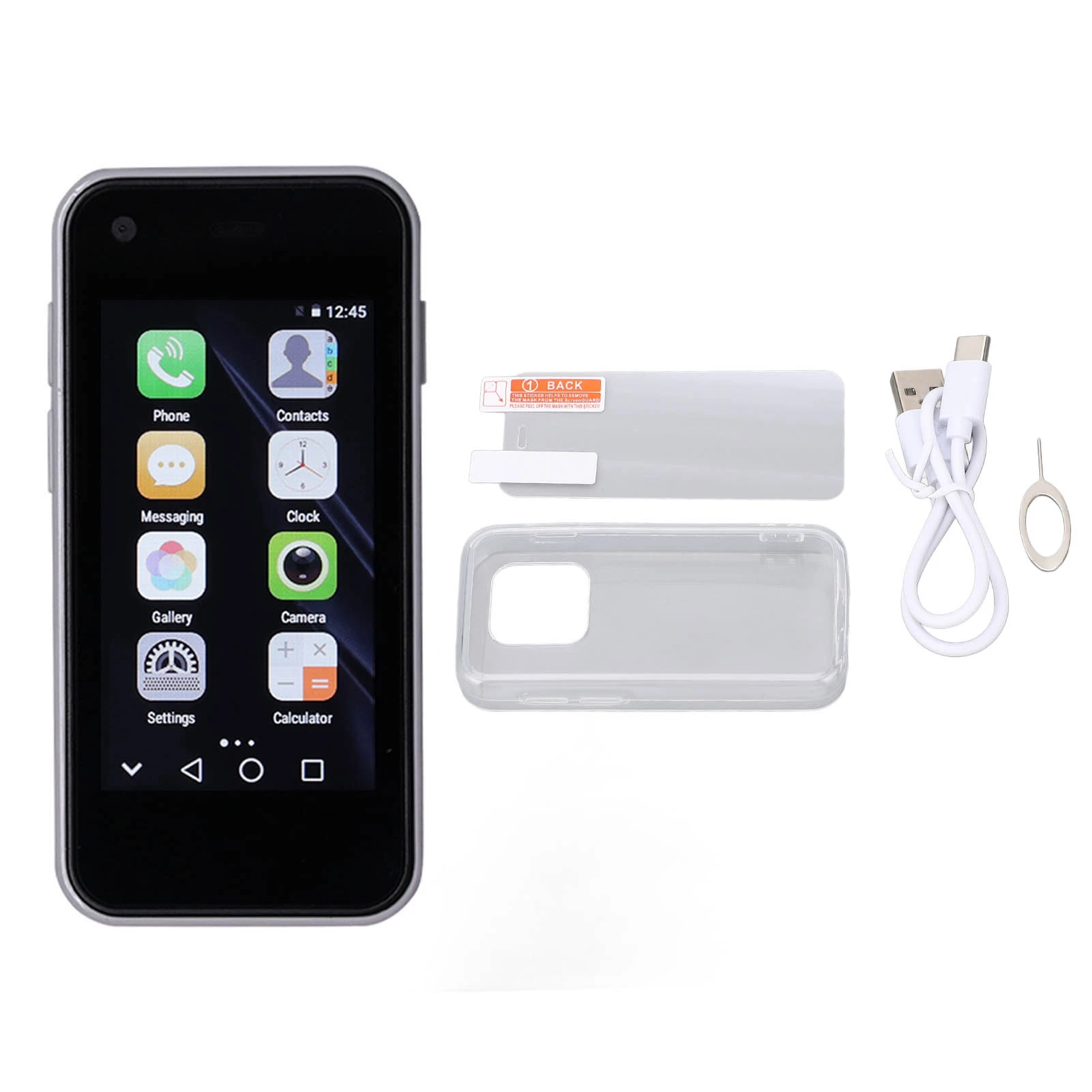 Mini Smartphone Quad Core Dual SIM ABS material Built In 1580mAh Lithium Battery 16GB Internal Memory For Android Cell Phone