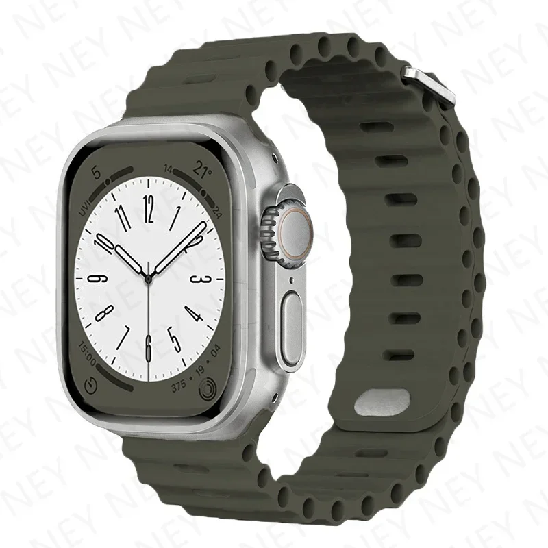 Sport Ocean Silicone Strap for Apple Watch - Premium Adjustable Band for All Sizes