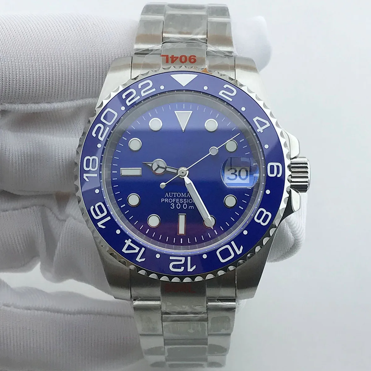 남성용 방수 스포츠 시계, 40mm 케이스, 스테인레스 스틸, 자동 기계식 시계, NH35 무브먼트에 적합