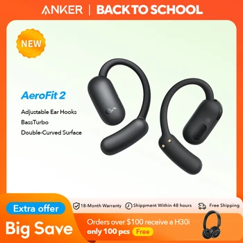 Soundcore AeroFit 2 by Anker Open-Ear Headphones Bluetooth Headphones Earphone Bluetooth Wireless Bluetooth Earphones