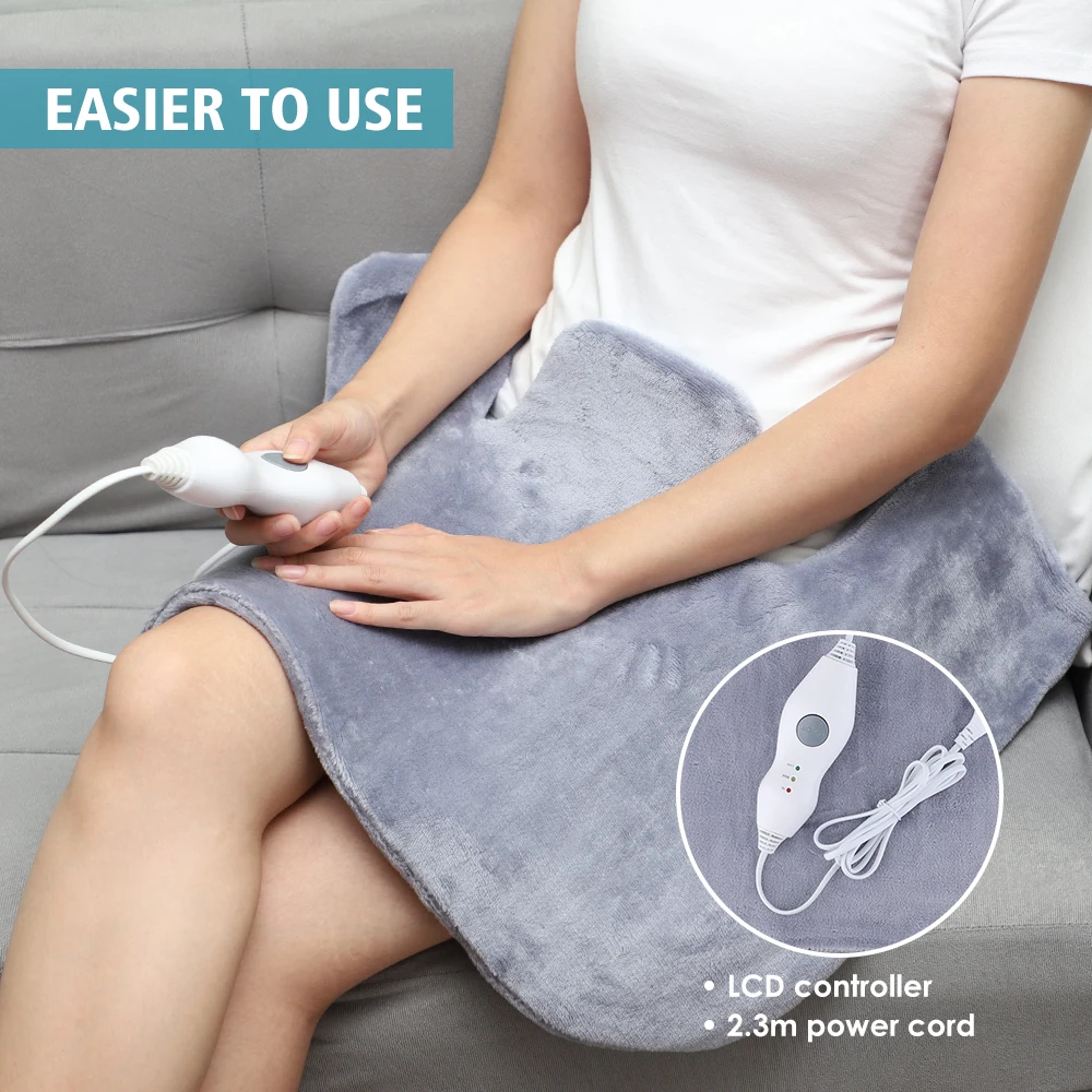 Electric Heating Pad Neck Shoulder Shawl Blanket Body Warm Infrared Hot Compress Winter Relieve Pain 3-level Temperature Control 6