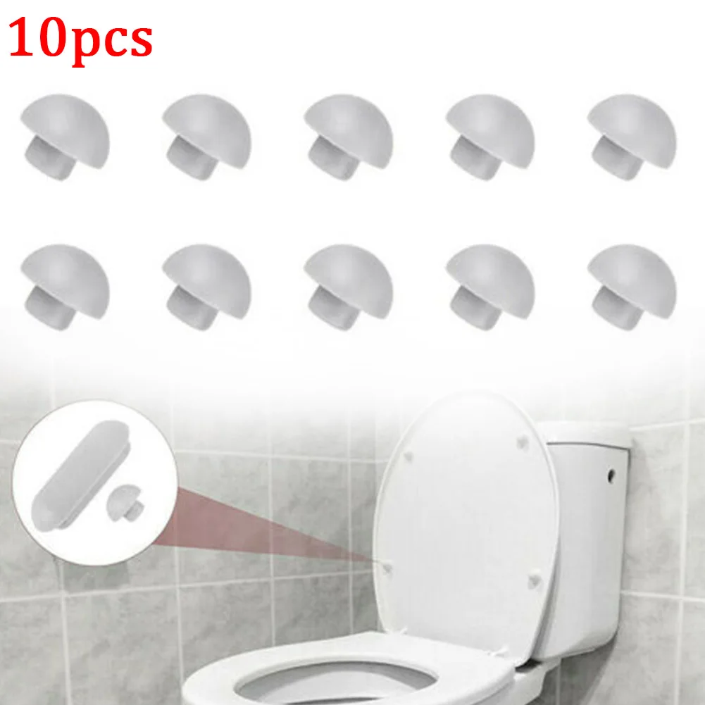 Toilet Lid Plastic Antislip Gasket Toilet Seat Shock-Proof ers Rubber Pad Cover Bumper Shock Bathroom Fixtures 10pcs
