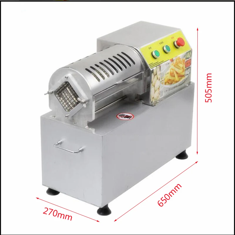 Electric Commercial Potato Chip Cutter French Fries Cutting Machine Stainless Steel Vegetable Fruit Shredding Slicer