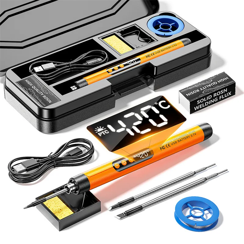 USB Wireless Digital Electric Soldering Iron Kit Cordless