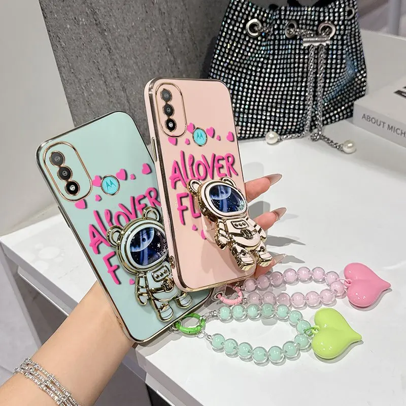 Floral Phone Case Set with Bead Lanyard and Stand - 3 Piece Collection