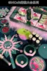 Girlcult Flat Peach Series ALLIN Makeup Gift Set Lip Gloss lipstick Blush Highlighter Mirror Set 1