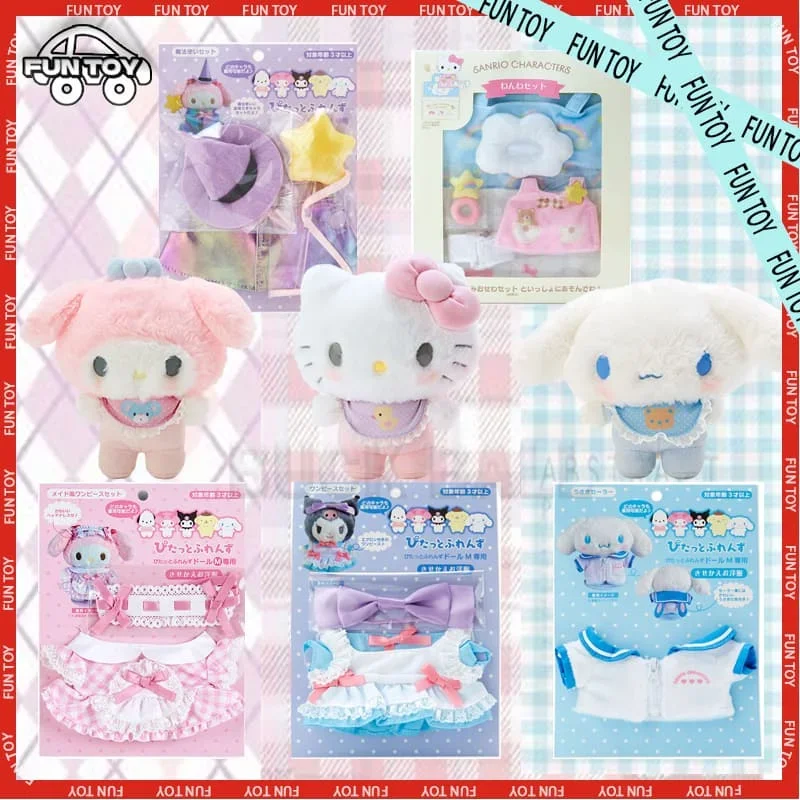 

Предварительная продажа, плюшевая игрушка Hello Kitty с корицей, мелодией, кукла, игрушка для смены одежды, аниме фигурка Hello Kitty, детский подарок