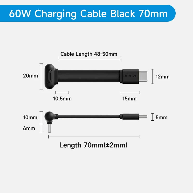 ตัวเลือกสินค้า สายชาร์จ USB-C งอ 90 องศา ชาร์จเร็ว PD 60W