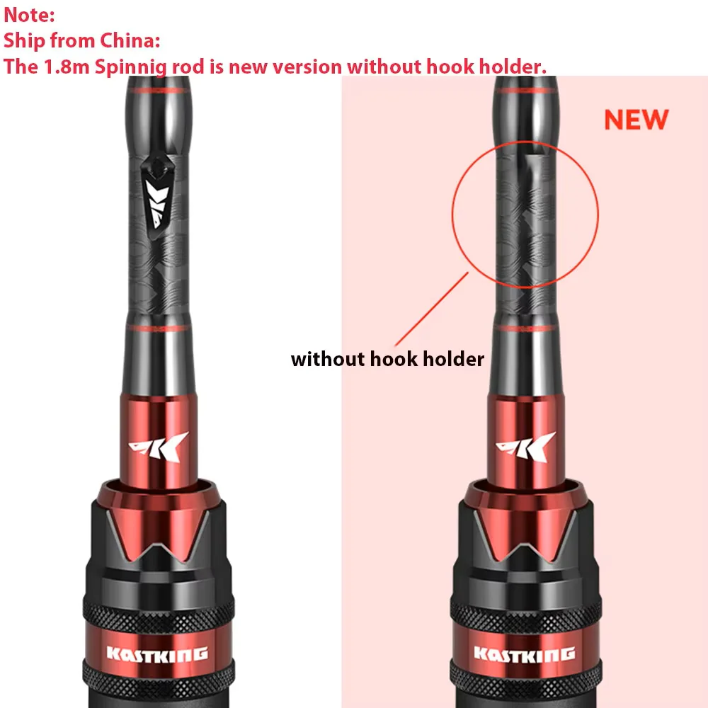Kastking最大鋼ロッドカーボンスピニング鋳造釣竿1.80メートル2.13