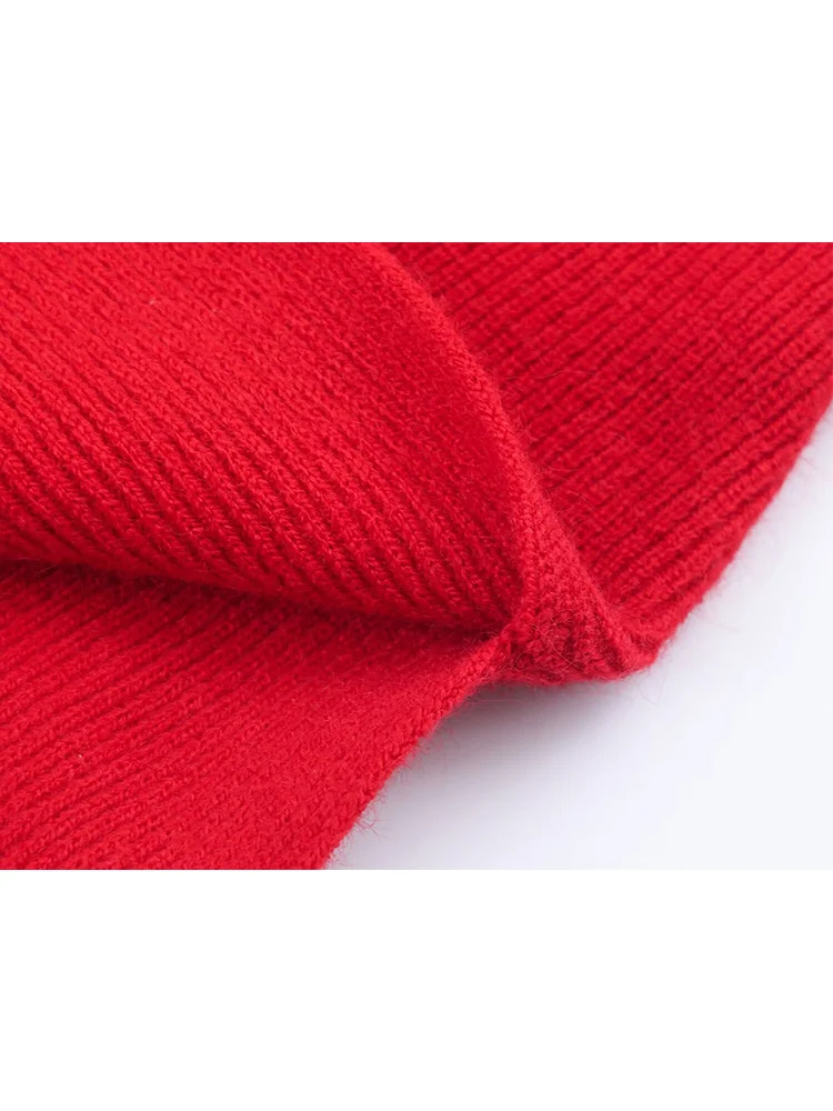 Women's Turtleneck Short Thick Sweater Autumn Winter Casual Knitwear Street Solid Color Loose Long Sleeve Pullover Kintted Top