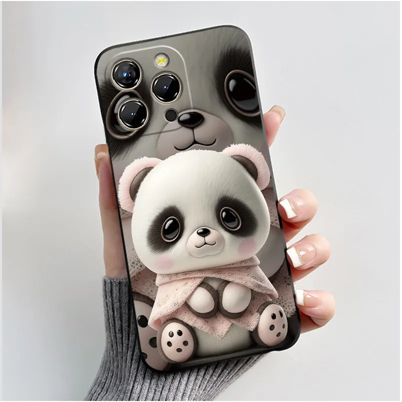 Luxury Cute Love Heart Rabbit Black Soft Silicone Protective Phone Case