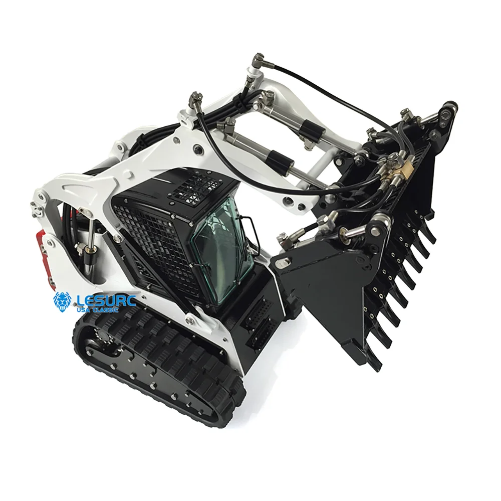 US Stock LESU 1/14 Crawler Skid-Steer Aoue LT5 Metal RC Hydraulic Loader RTR Model Lights Outdoor Toys THZH1208-SMT10 4
