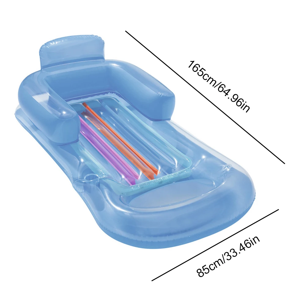 New PVC Inflatable Floating Row Foldable Air Mattresses Swimming Pool Summer Party Beach Water Float Bed Lounger Chair