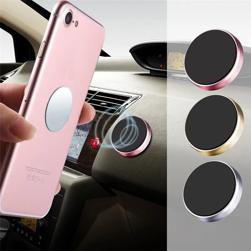 Round Magnetic Car Phone Holder Stand In Car for IPhone 12 11 XR X  Huawei Magnet Mount Cell Mobile Wall Nightstand Support GPS