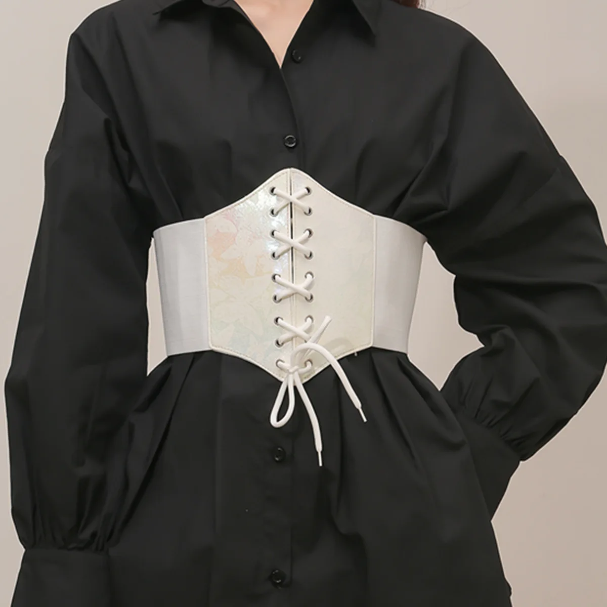 Women's Fashion High Quality Elastic Wide Waist Seal Dress Coat Sweater Set Decoration Leather Tight Belt Women's Luxury 2024 new luxury wide belt women s cummerbunds cowhide metal buckle dress coat decoration waist seal waist tight ins fashion belt