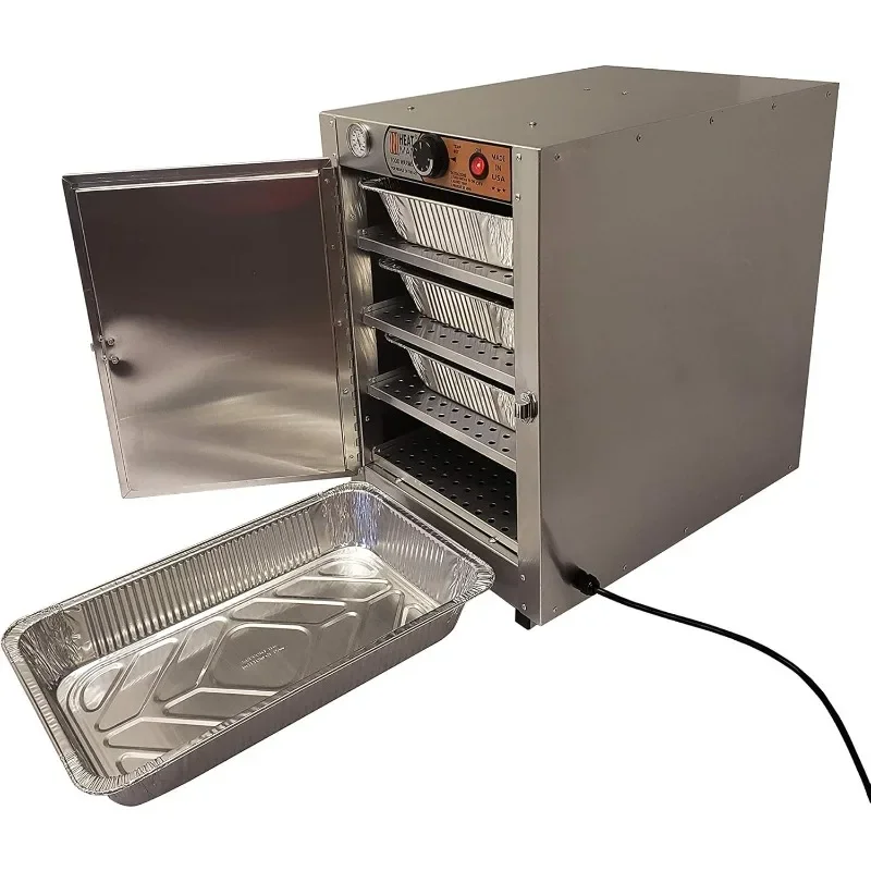 HeatMax 162224 Electric Party Catering Full Size 3.25" Tall Pans Hot Box Food Warmer, The Original and The Best